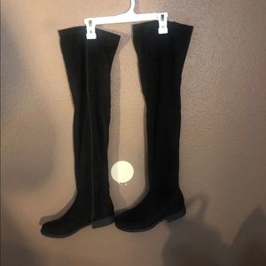 Black over the knee boots size 7